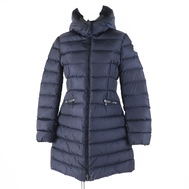 良品◎MONCLER モンクレール CHARPAL シャーパル ワッペン・フード付き ロングダウンコート ネイビー 14anni 164cm 正規品 レディースOK