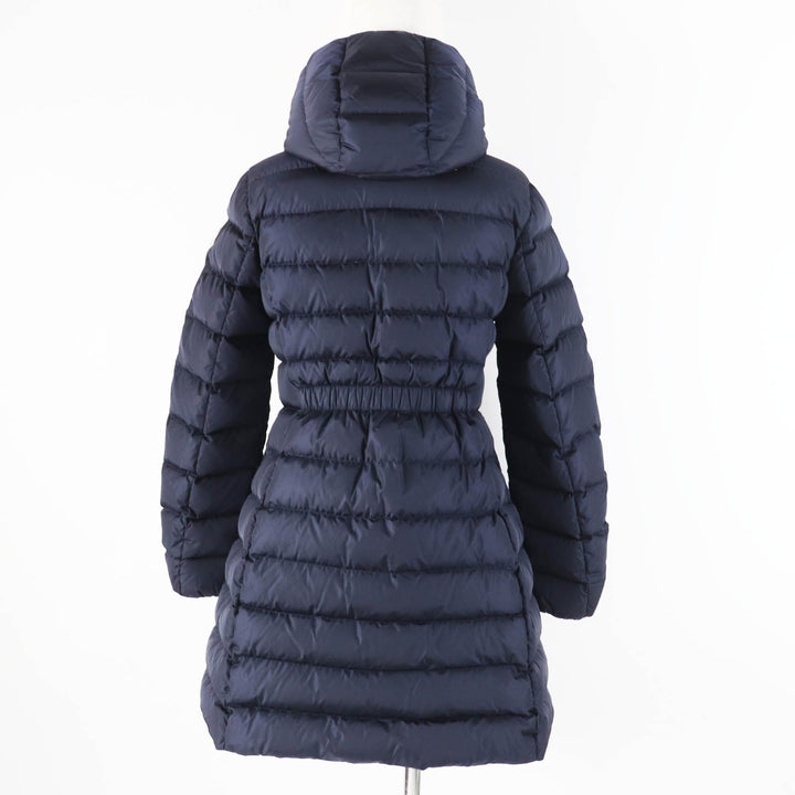 良品◎MONCLER モンクレール CHARPAL シャーパル ワッペン・フード付き ロングダウンコート ネイビー 14anni 164cm 正規品 レディースOK