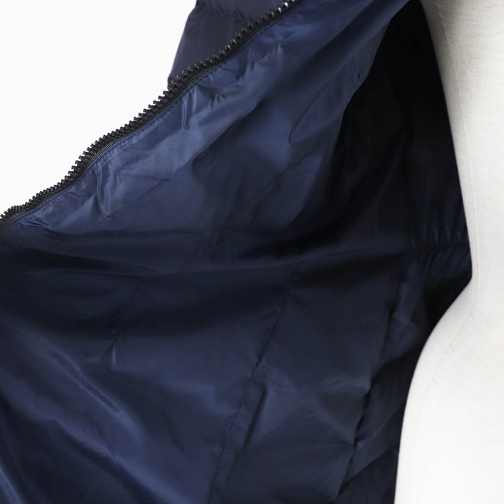 良品◎MONCLER モンクレール CHARPAL シャーパル ワッペン・フード付き ロングダウンコート ネイビー 14anni 164cm 正規品 レディースOK