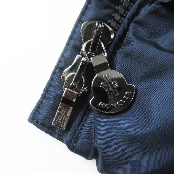 良品◎MONCLER モンクレール CHARPAL シャーパル ワッペン・フード付き ロングダウンコート ネイビー 14anni 164cm 正規品 レディースOK
