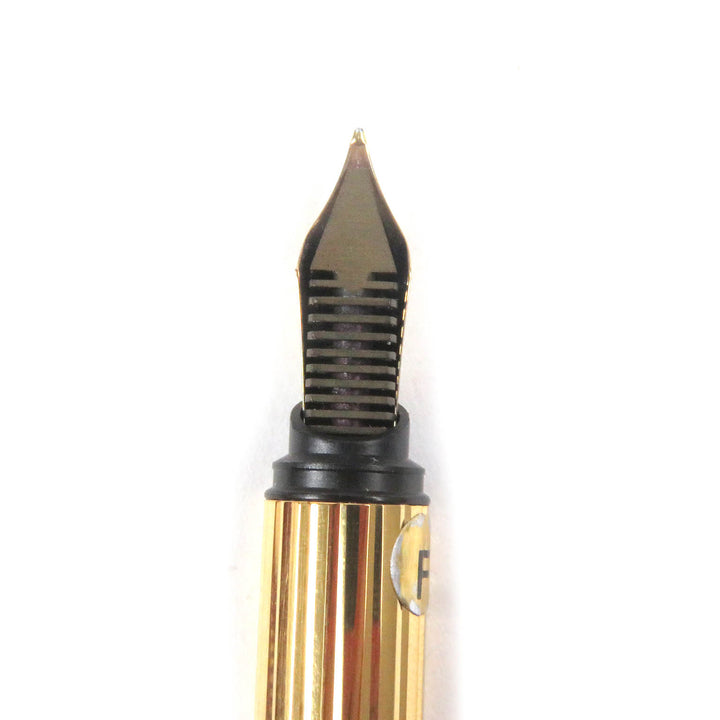 極美品□Cartier カルティエ ヴィンテージ パンテール ペン先18K Fニブ マスト ドゥ カルティエ キャップ式 万年筆 ゴールド フランス製