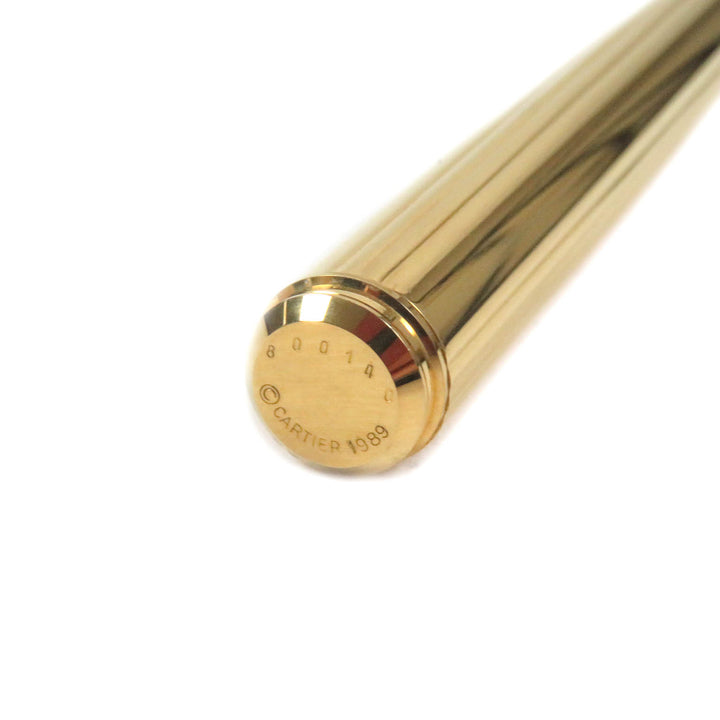 極美品□Cartier カルティエ ヴィンテージ パンテール ペン先18K Fニブ マスト ドゥ カルティエ キャップ式 万年筆 ゴールド フランス製