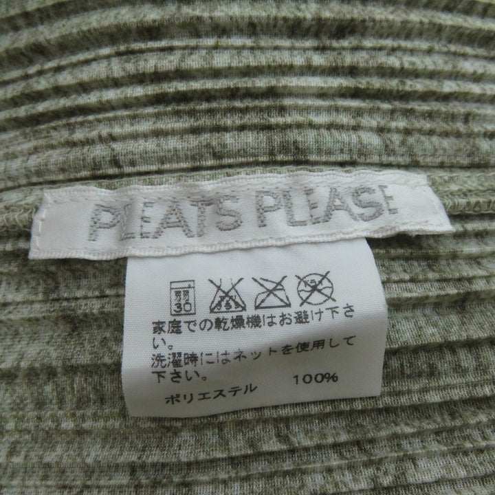 極美品☆PLEATS PLEASE プリーツプリーズ イッセイミヤケ PP83-JK931 転写プリント 長袖 カットソー ブラウン系 3 正規品 レディース
