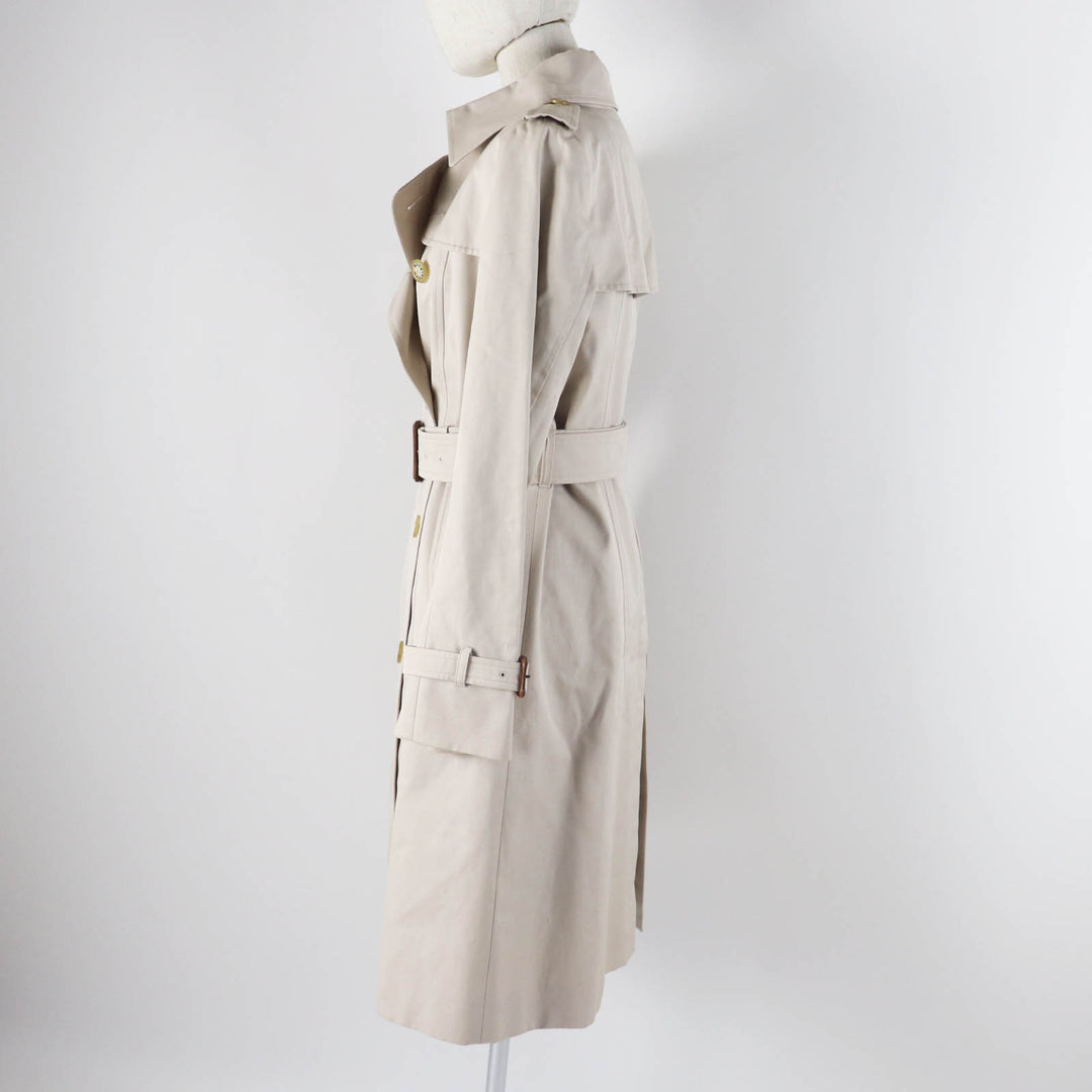 美品◎MACKINTOSH LONDON マッキントッシュ ロンドン G5A25-310-40 ロゴボタン・チェック柄ライナートレンチコート ライトベージュ 40