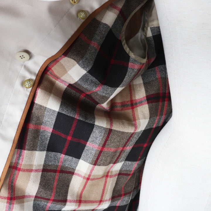 美品◎MACKINTOSH LONDON マッキントッシュ ロンドン G5A25-310-40 ロゴボタン・チェック柄ライナートレンチコート ライトベージュ 40