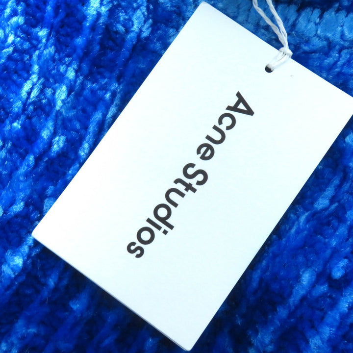未使用品△ACNE STUDIOS アクネストゥディオズ A60428 シェニールセーター ハイネック 長袖 トップス プルオーバー ブルー S イタリア製