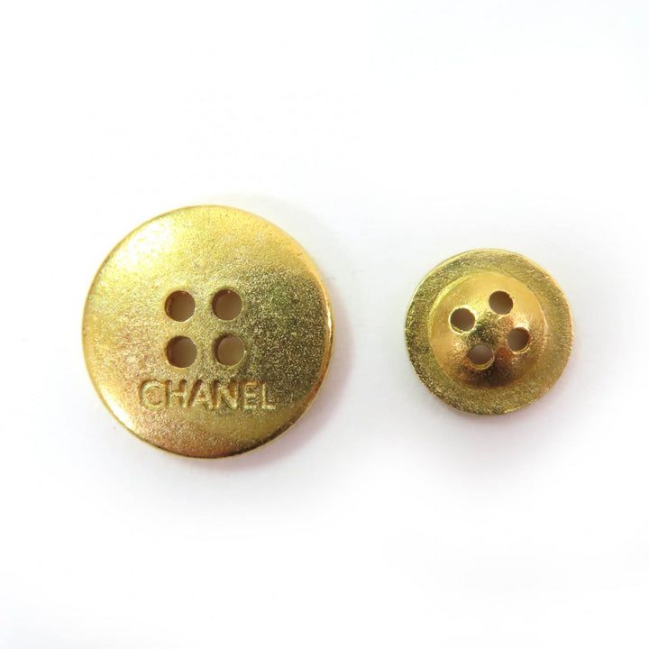 美品☆CHANEL シャネル ヴィンテージ ロゴボタン メタルボタン 大・小13個セット ゴールド レディース