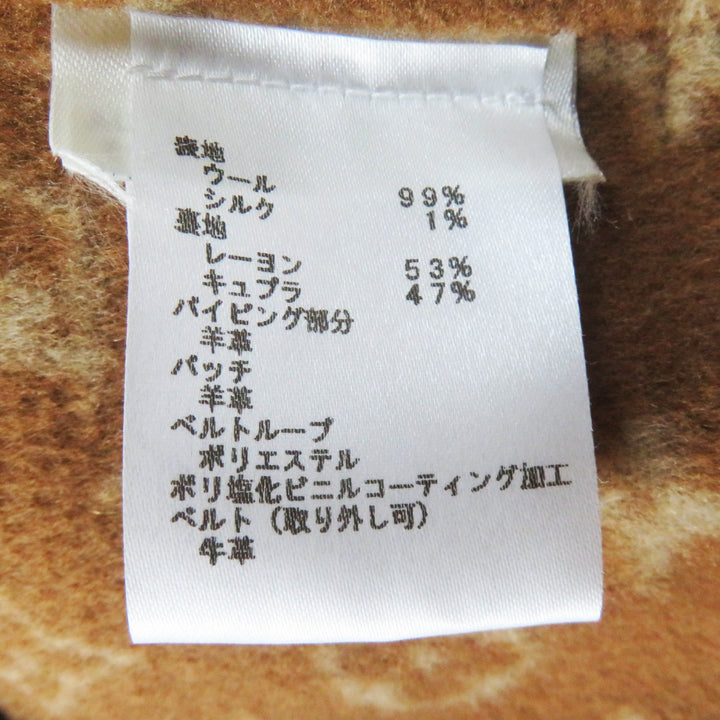 未使用品◎LOUIS VUITTON ルイヴィトン 1A8262 シルク混 裏モノグラム柄 フーデッド ラップコート キャメル 42 ガーメント付 定価632500円