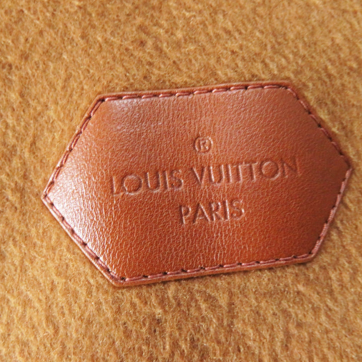 未使用品◎LOUIS VUITTON ルイヴィトン 1A8262 シルク混 裏モノグラム柄 フーデッド ラップコート キャメル 42 ガーメント付 定価632500円