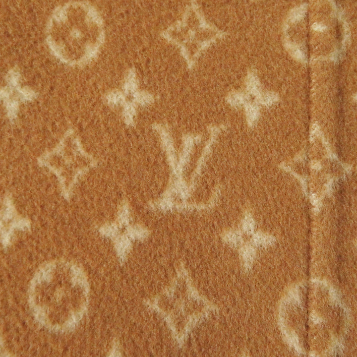 未使用品◎LOUIS VUITTON ルイヴィトン 1A8262 シルク混 裏モノグラム柄 フーデッド ラップコート キャメル 42 ガーメント付 定価632500円