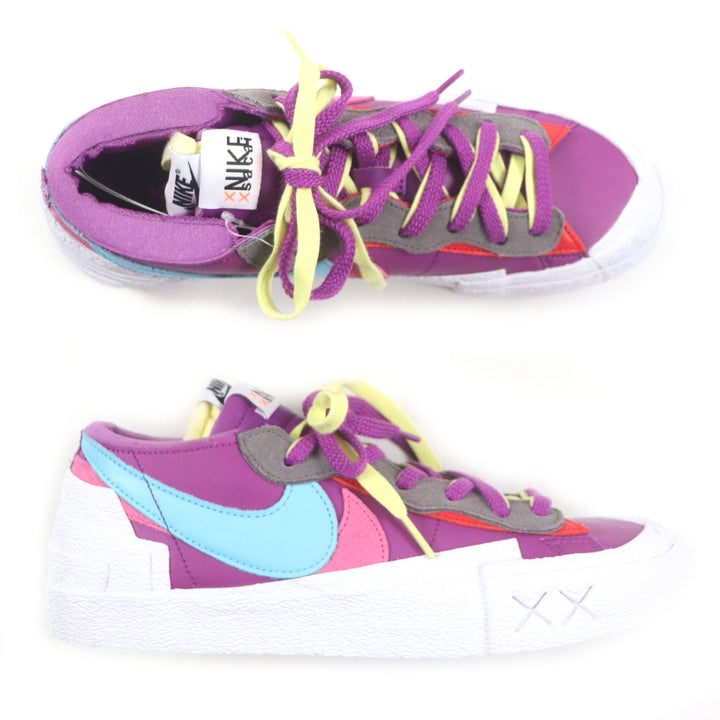 未使用品▼NIKE KAWS SACAI ナイキ カウズ サカイ DM7901-500 BLAZER LOW PURPLE DUSK スウェード レザー スニーカー 27 箱付き メンズ