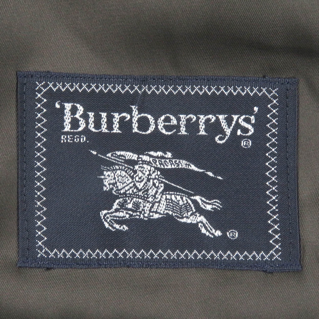 美品□Burberrys バーバリー ヴィンテージ ウール アンゴラ ヘリンボーン チェック柄 くるみボタン ジャケット 98-88-175 日本製 正規品