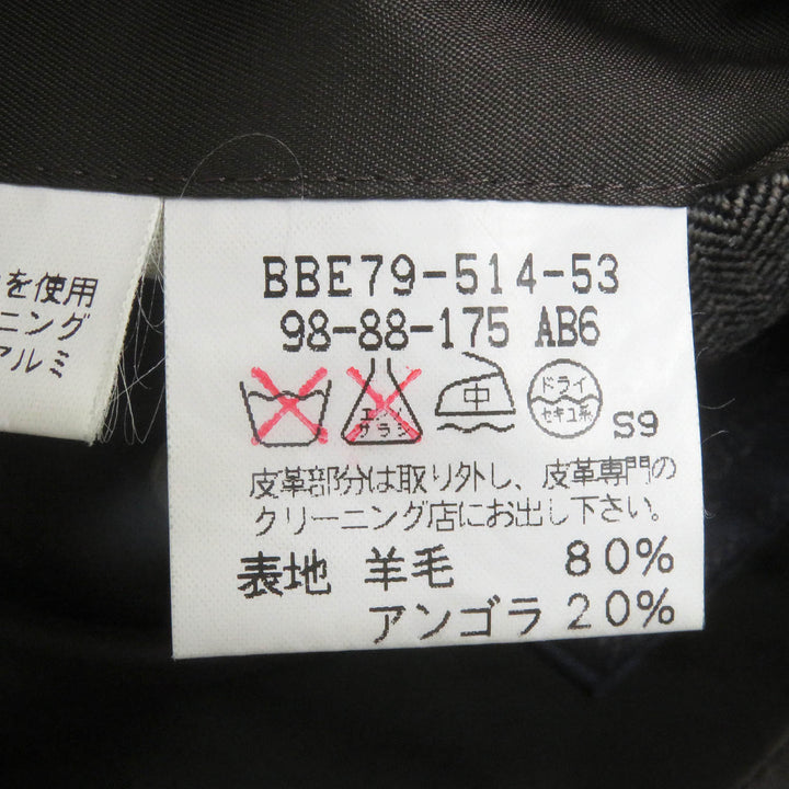 美品□Burberrys バーバリー ヴィンテージ ウール アンゴラ ヘリンボーン チェック柄 くるみボタン ジャケット 98-88-175 日本製 正規品