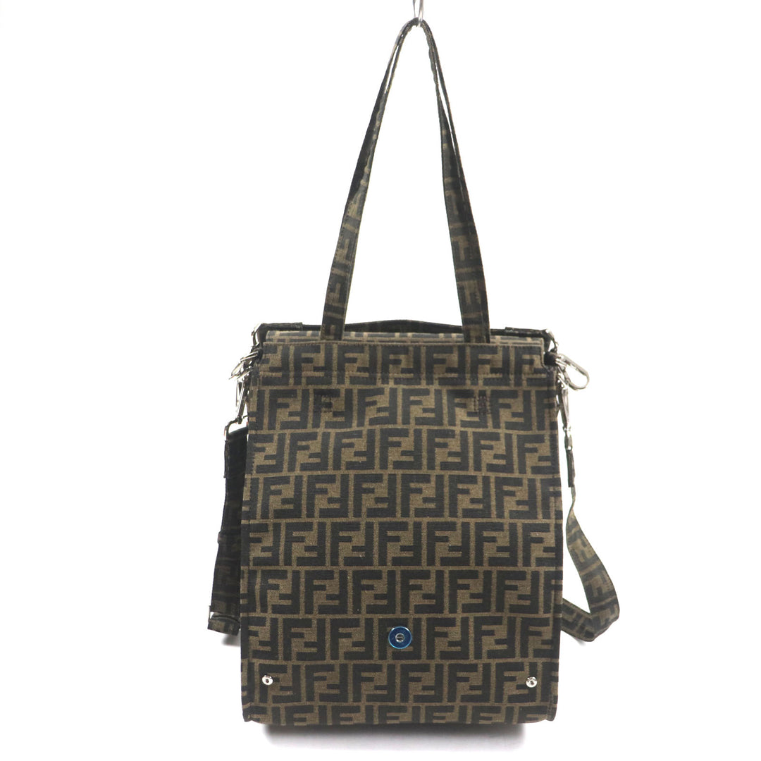 極美品▼FENDI×FRAGMENT フェンディ×フラグメント 8BH418 ズッカ バゲット フォールダブル 3WAY トート ショルダーバッグ 袋付き メンズ