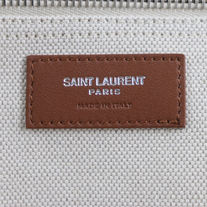 極美品▼サンローランパリ 685543 リヴゴーシュ マキシ 2WAY ショッピングバッグ キャンバス レザー トートバッグ 保存袋付き メンズ