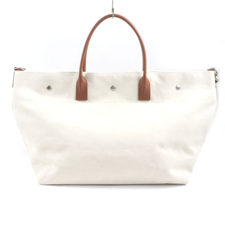 極美品▼サンローランパリ 685543 リヴゴーシュ マキシ 2WAY ショッピングバッグ キャンバス レザー トートバッグ 保存袋付き メンズ