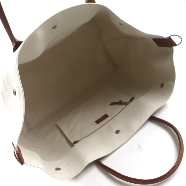 極美品▼サンローランパリ 685543 リヴゴーシュ マキシ 2WAY ショッピングバッグ キャンバス レザー トートバッグ 保存袋付き メンズ