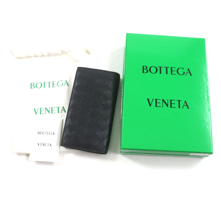 美品▼BOTTEGAVENETA ボッテガヴェネタ 676593-VCPQ4 イントレチャート ロングウォレット 札入れ 二つ折り レザー 長財布 箱・保存袋付