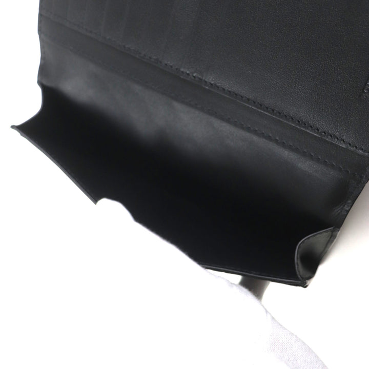 美品▼BOTTEGAVENETA ボッテガヴェネタ 676593-VCPQ4 イントレチャート ロングウォレット 札入れ 二つ折り レザー 長財布 箱・保存袋付