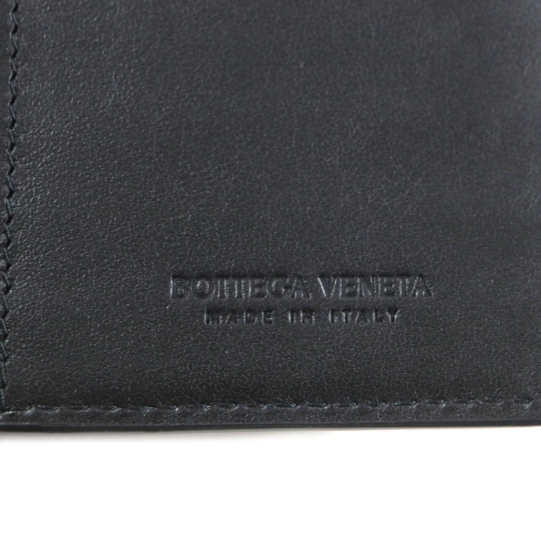 美品▼BOTTEGAVENETA ボッテガヴェネタ 676593-VCPQ4 イントレチャート ロングウォレット 札入れ 二つ折り レザー 長財布 箱・保存袋付