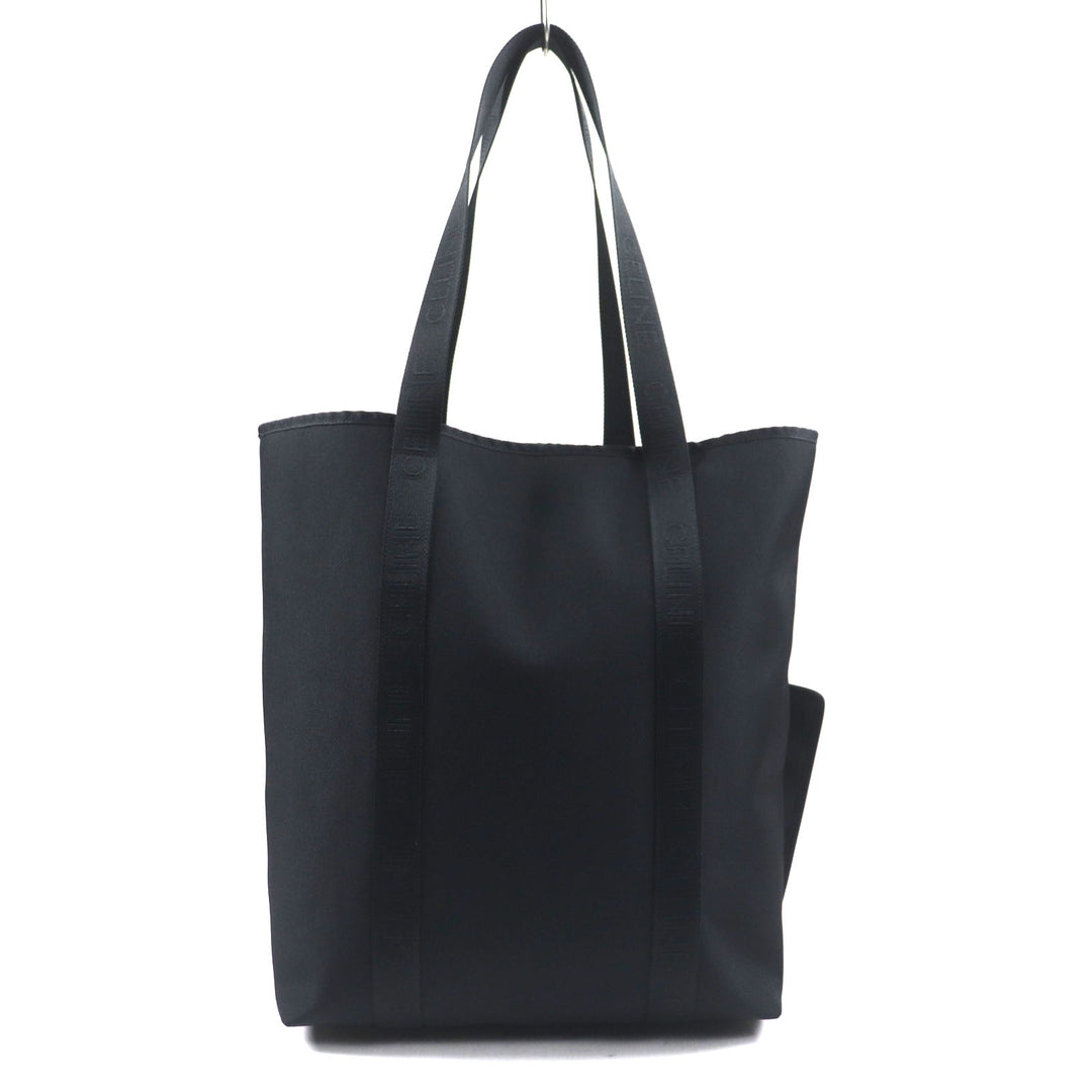 極美品▼CELINE セリーヌ 11008 トレッキング バーティカル カバ ロゴ入り ポーチ付き ナイロン トートバッグ ブラック 保存袋付 メンズ