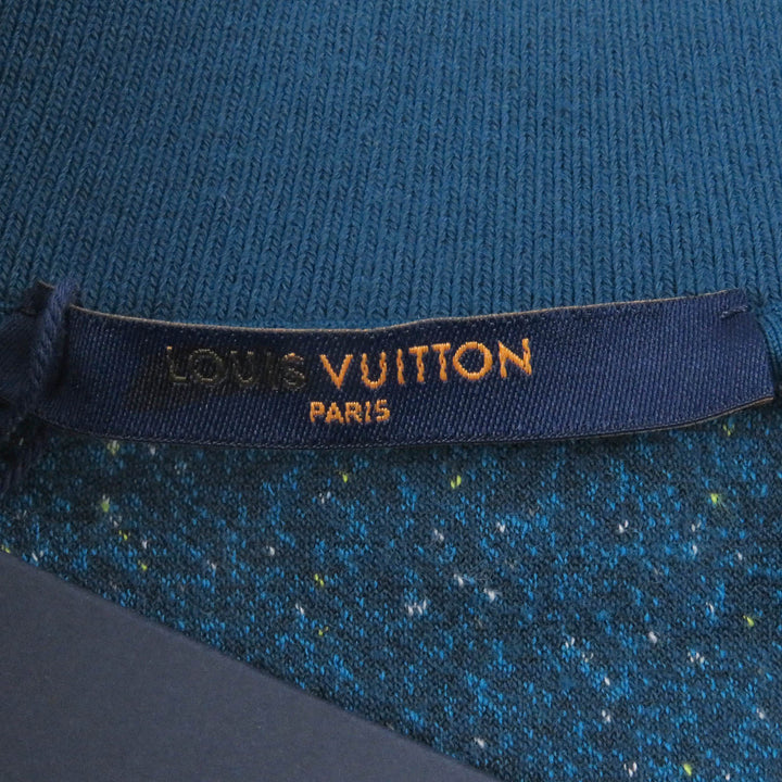 未使用品□LOUIS VUITTON ルイヴィトン 22AW LV グラデーション ロゴ刺繍 ジップアップ フリースベスト ブルー XS イタリア製 正規品