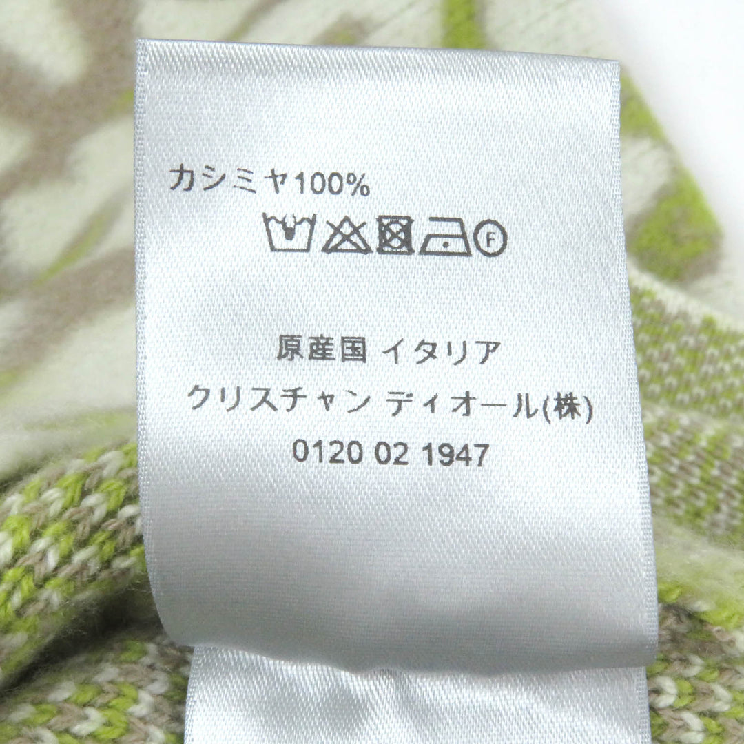 未使用品□DIOR ディオール オム 213M638AT426 カシミヤ レオパード 総柄 ハイネック セーター ブラウン グリーン XS イタリア製 正規品