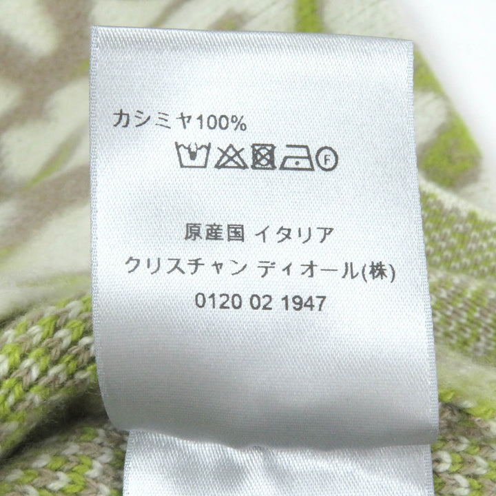未使用品□DIOR ディオール オム 213M638AT426 カシミヤ レオパード 総柄 ハイネック セーター ブラウン グリーン XS イタリア製 正規品