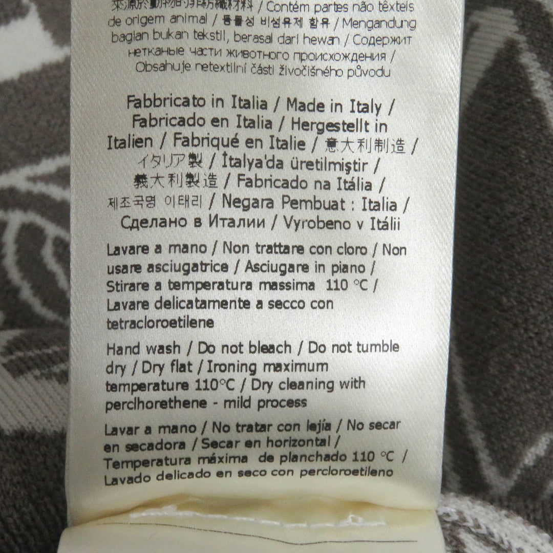 未使用品□FENDI フェンディ 2022年製 FZX061 ウール FFロゴ チェーン 総柄 クルーネック セーター ブラウン 44 イタリア製 正規品