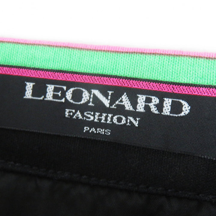 極美品◎LEONARD FASHION レオナール ファッション 0339183 0332102 ペイズリー・花柄 カーディガン／スカート セットアップ マルチ M・70