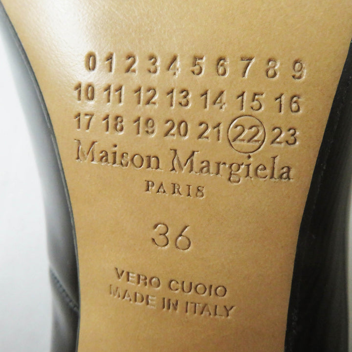 未使用品◎Maison Margiela 22 メゾンマルジェラ22 S58WL0229 アーモンドトゥ パテントレザー パンプス 36 箱・袋付 正規品 定価126500円