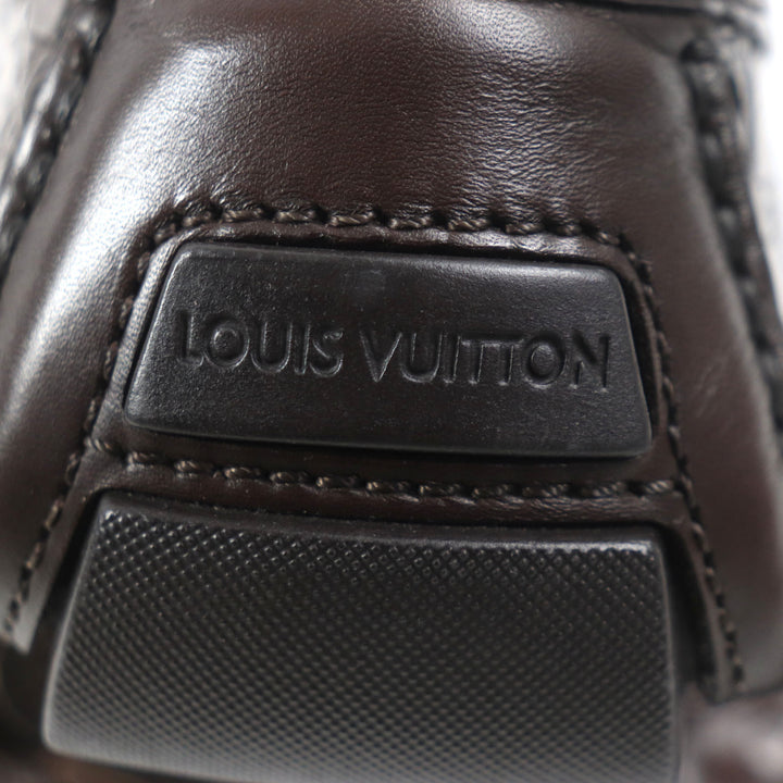 未使用品▼LOUIS VUITTON ルイヴィトン モンテカルロ・ライン クロコダイル レザー ローファー ガンメタリック金具 10 保存袋付き メンズ