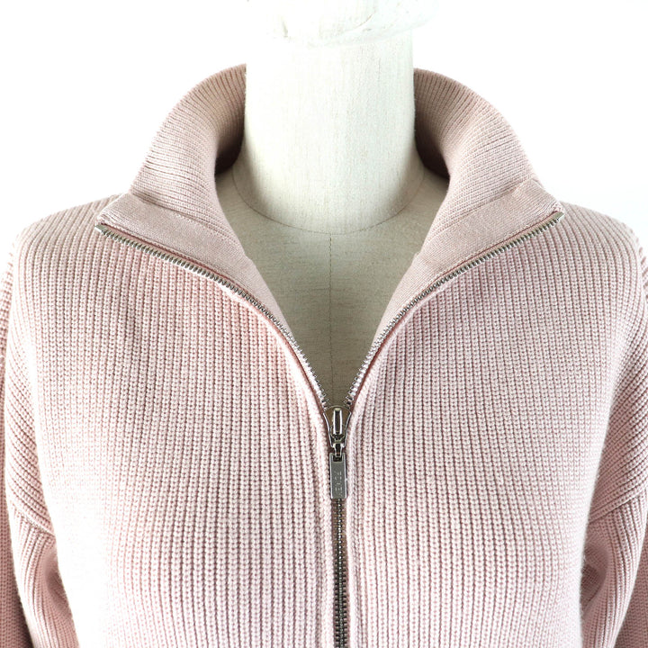 未使用品△FOXEY フォクシー 42604 Robin ロビン ウール シルク ZIP UP ドライバーズニット ジャケット カーディガン 40 正規品 日本製