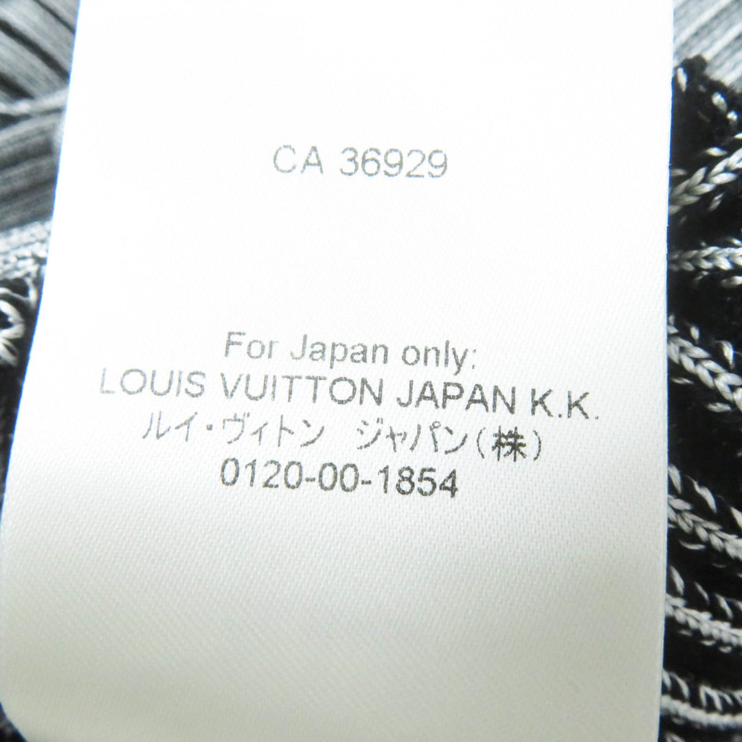 極美品◎LOUIS VUITTON ルイヴィトン 22SS トランペットスリーブ カーディガン ブラック グレー M 箱付き イタリア製 正規品 レディース