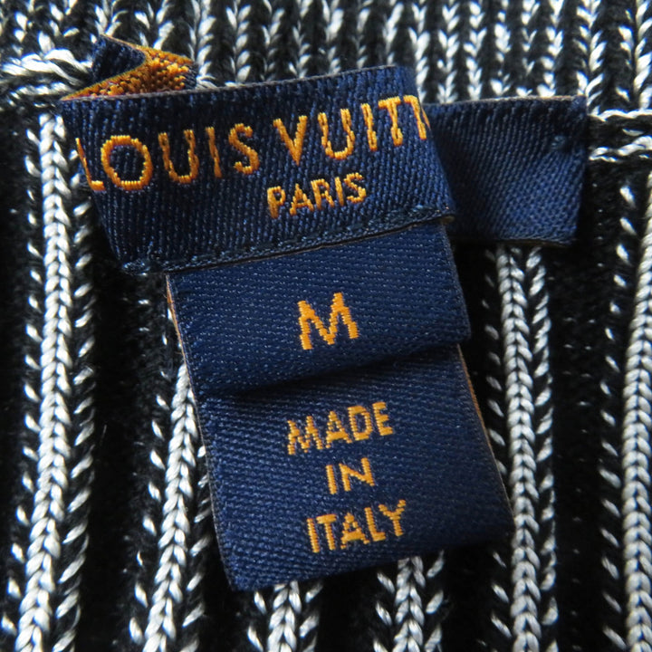 極美品◎LOUIS VUITTON ルイヴィトン 22SS トランペットスリーブ カーディガン ブラック グレー M 箱付き イタリア製 正規品 レディース