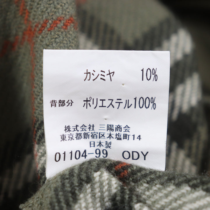 良品▼バーバリーロンドン ヴィンテージ 比翼仕立て 裏地チェック柄 ライナー付き ステンカラーコート 玉虫色 94-175-6 正規品 メンズ