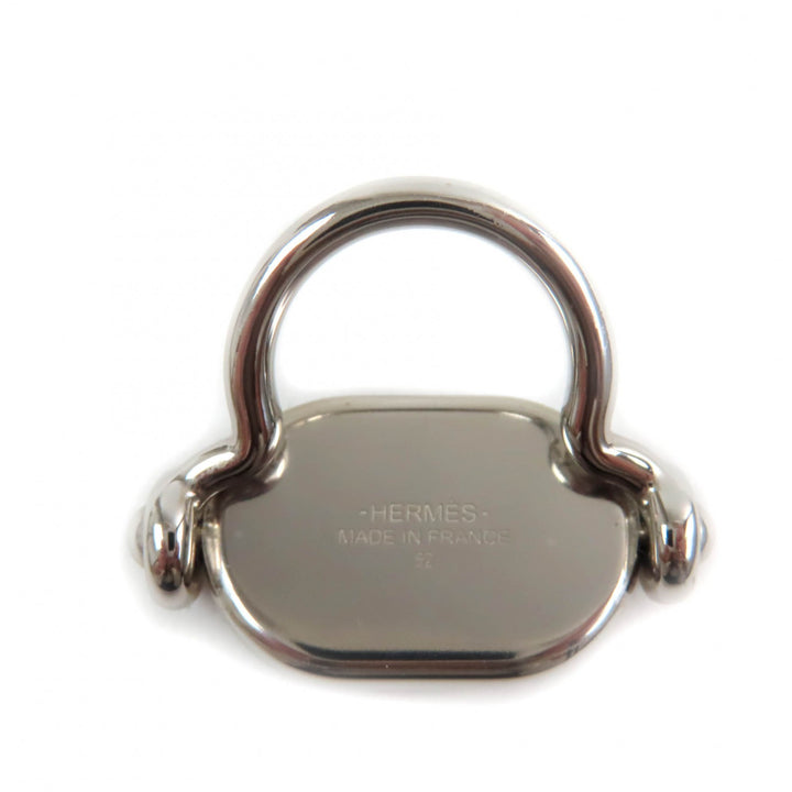 極美品★HERMES エルメス オデュッセイアリング 指輪 アクセサリー リザード レッド シルバー 52 10号 フランス製 レディース
