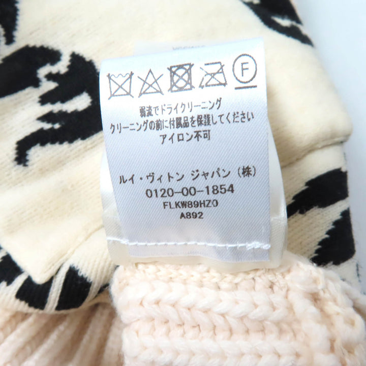 未使用品★LOUIS VUITTON ルイヴィトン 21AW カシミヤ混 フォルナセッティ ボウジャカード スリーブレス ニットベスト XS ハンガー付