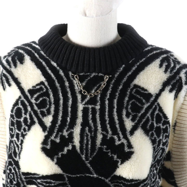 未使用品★LOUIS VUITTON ルイヴィトン 21AW カシミヤ混 フォルナセッティ ボウジャカード スリーブレス ニットベスト XS ハンガー付