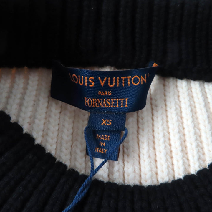 未使用品★LOUIS VUITTON ルイヴィトン 21AW カシミヤ混 フォルナセッティ ボウジャカード スリーブレス ニットベスト XS ハンガー付