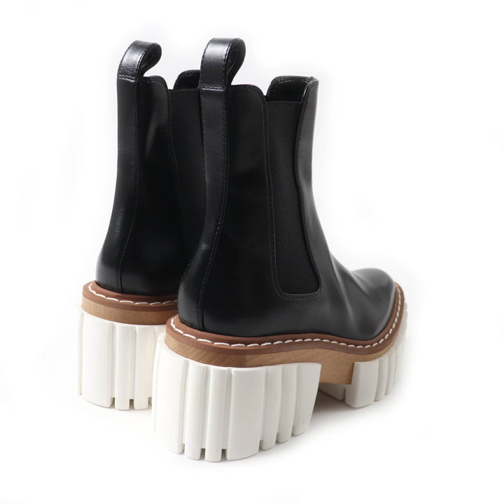 未使用品★Stella McCartney ステラマッカートニー エミリー サイドゴア レザー チェルシーブーツ ブラック 35 イタリア製 レディース