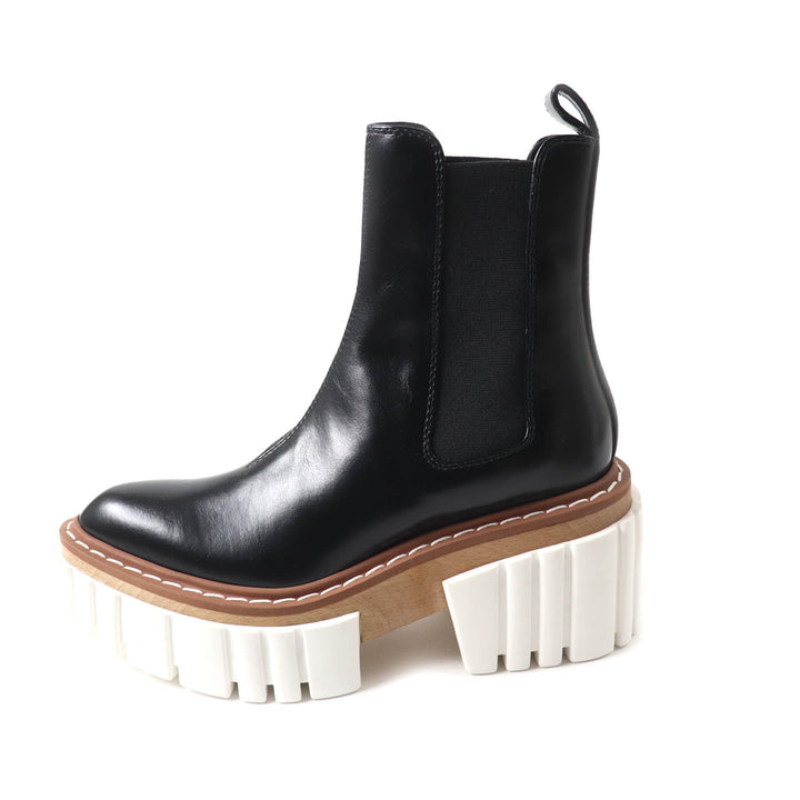 未使用品★Stella McCartney ステラマッカートニー エミリー サイドゴア レザー チェルシーブーツ ブラック 35 イタリア製 レディース