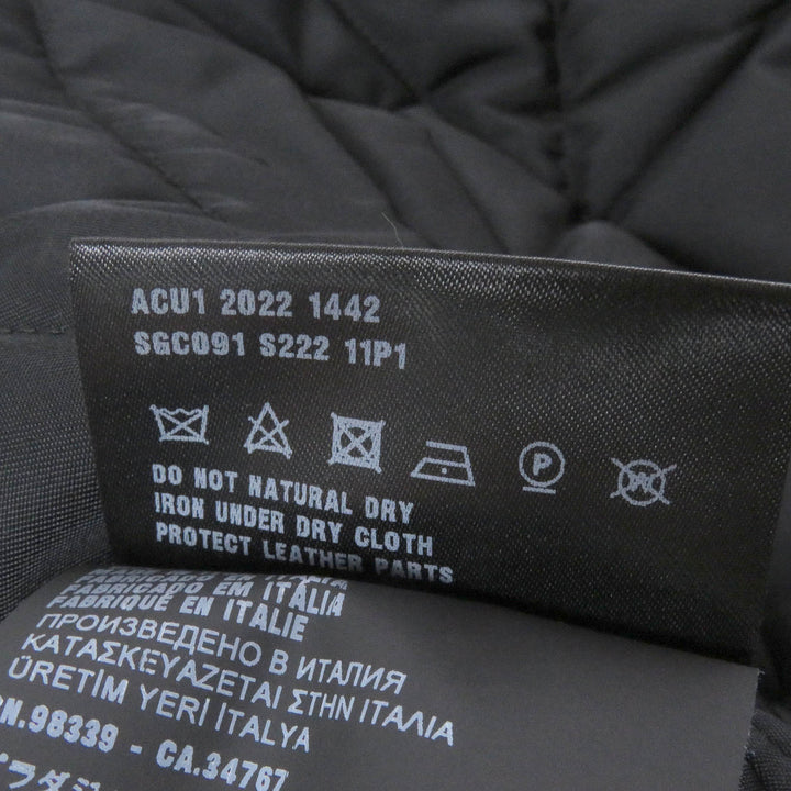 未使用品□PRADA プラダ 2022年製 SGC091 Re-Nylon トライアングルロゴ グラフィック パテッドコート イエロー XS イタリア製 正規品