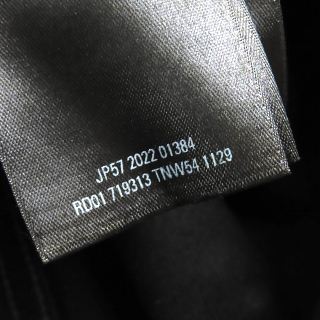 美品△BALENCIAGA バレンシアガ 22AW 719313 TNW54 DENIM FOODIE PULL-OVER PARKER ダメージ加工 デニムプルオーバーパーカー 1 正規品