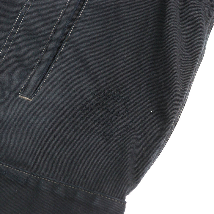 美品△BALENCIAGA バレンシアガ 22AW 719313 TNW54 DENIM FOODIE PULL-OVER PARKER ダメージ加工 デニムプルオーバーパーカー 1 正規品