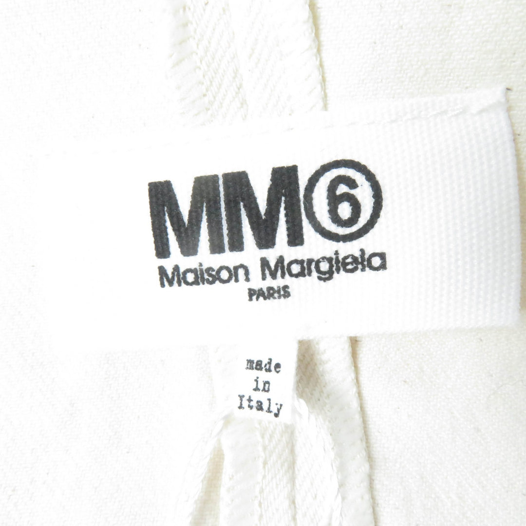 未使用品☆MM6 Maison Margiela メゾンマルジェラ 2022年製 S62NC0098 カットオフ コーティング加工 デニム ベスト アイボリー 38 正規品