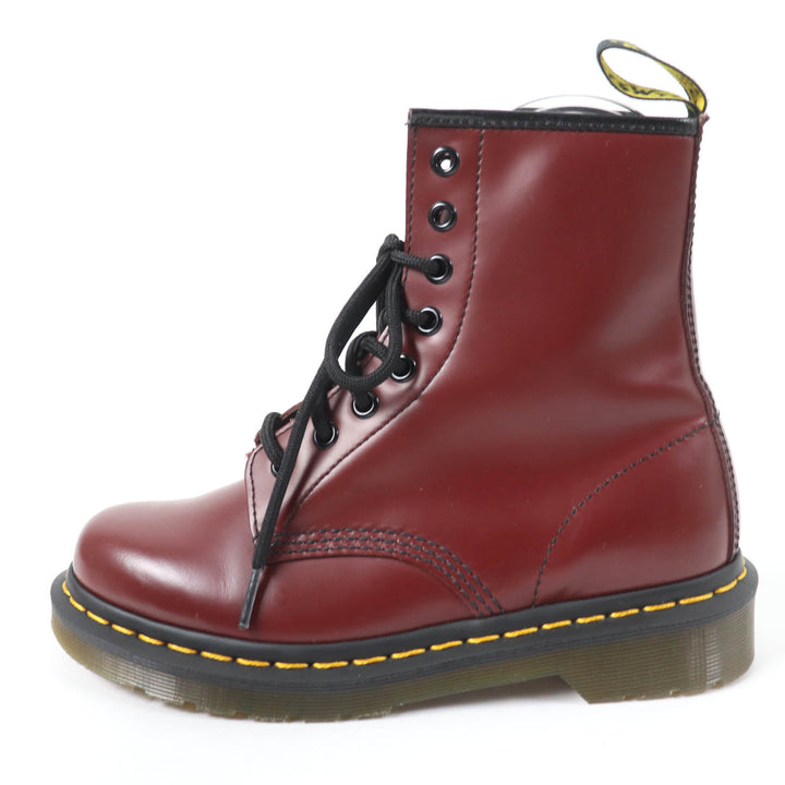 極美品☆Dr.Martens ドクターマーチン SMOOTH 1460 8ホール レザー ブーツ ショートブーツ チェリーレッド UK4 箱付き レディース