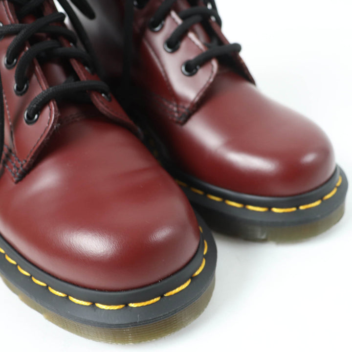 極美品☆Dr.Martens ドクターマーチン SMOOTH 1460 8ホール レザー ブーツ ショートブーツ チェリーレッド UK4 箱付き レディース