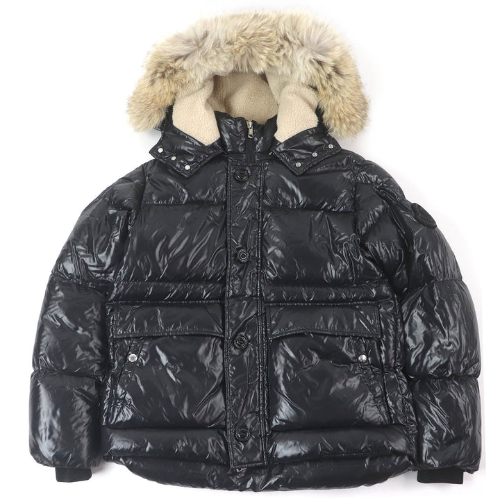 極美品□MONCLER モンクレール 20AW ARMORICANO GIYBBOTTO デカロゴワッペン ダウンジャケット ブラック 3 ハンガー付 国内正規品メンズ