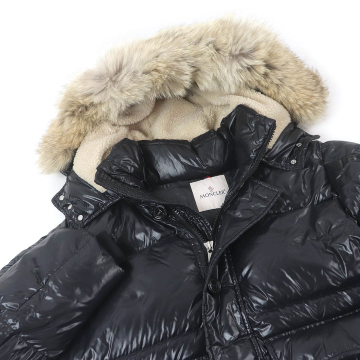 極美品□MONCLER モンクレール 20AW ARMORICANO GIYBBOTTO デカロゴワッペン ダウンジャケット ブラック 3 ハンガー付 国内正規品メンズ